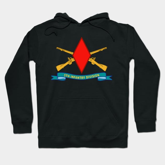 5th Infantry Division - SSI w Br - Ribbon X 300 Hoodie by twix123844